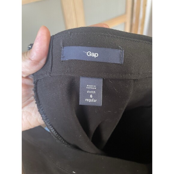 Gap Pants Womens Size 6 Back Zipper Closure Ankle Zip Balck W/Pockets - Picture 9 of 10